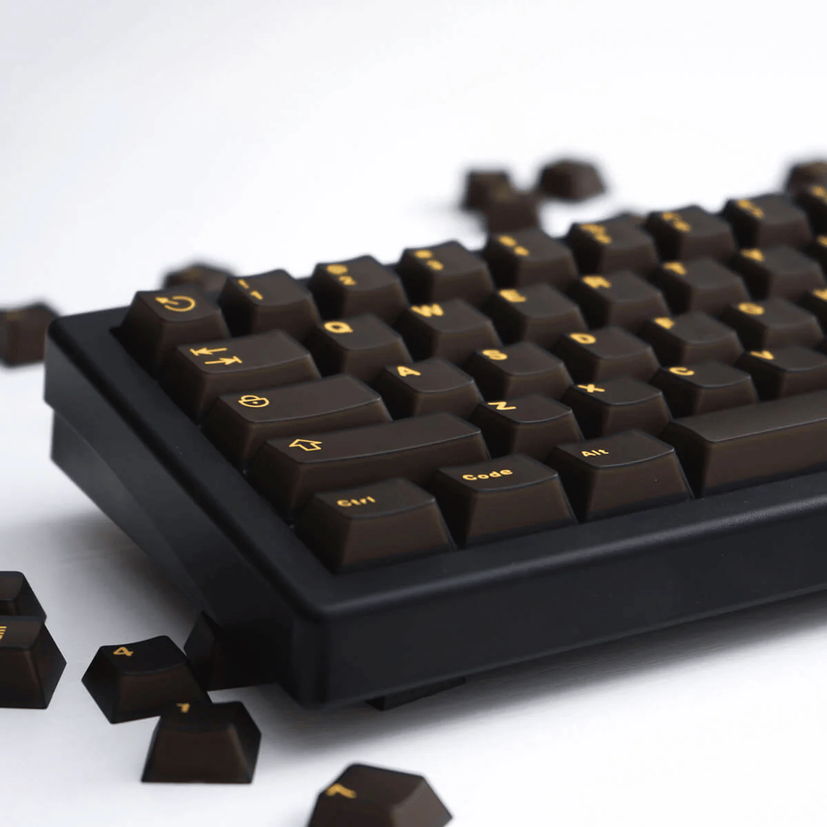Keycap Aifei ABS Semi-transparent Black Gold ABS Double-shot Cherry Profile