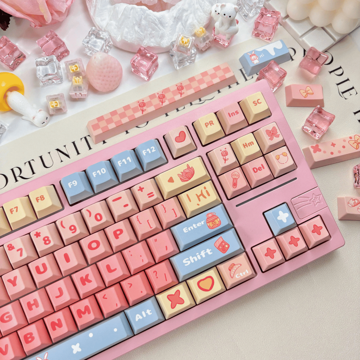 Keycap Lovely Bunny PBT Dye-sub Cherry Profile
