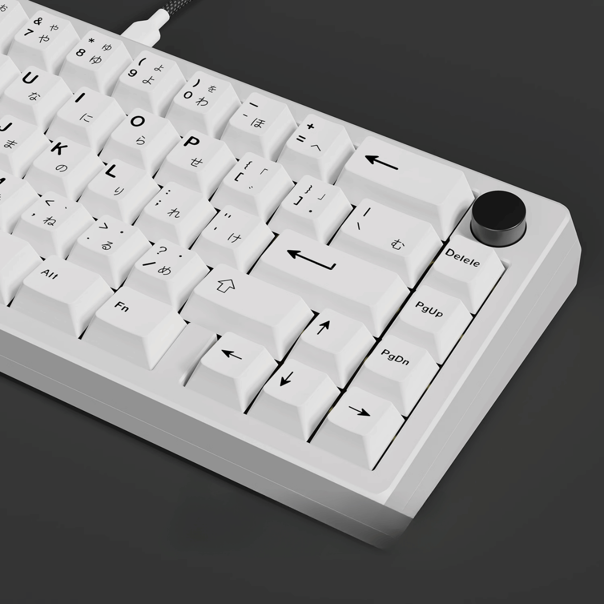 Keycap CMK PBT Black on White Song Ngữ