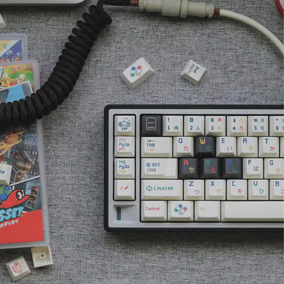 Keycap NDN Retro Game PBT Dye-sub Cherry Profile