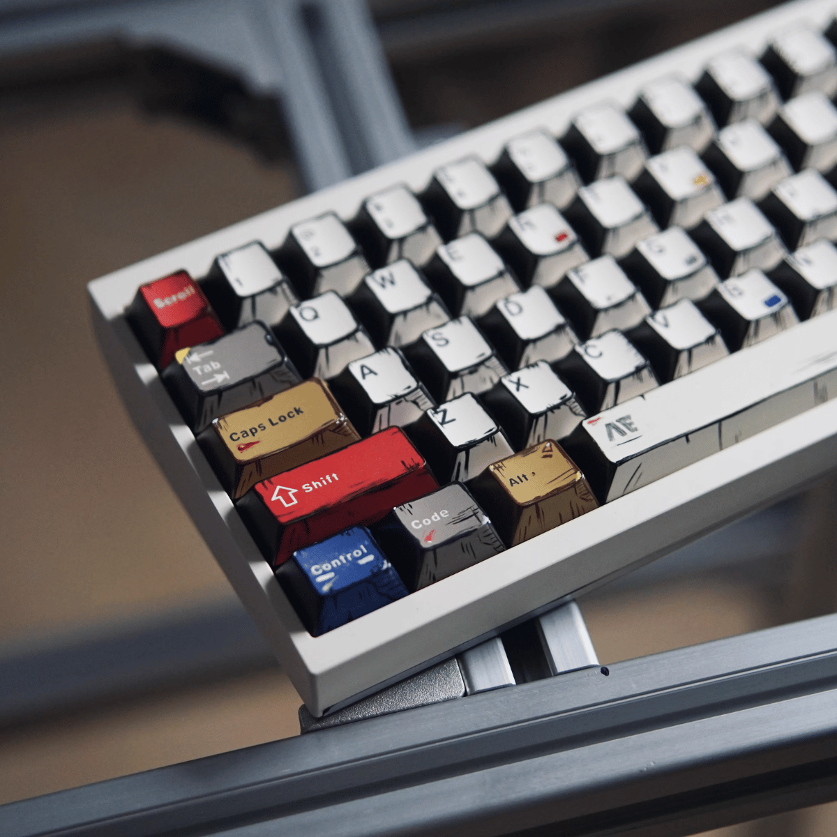 Keycap NDN Comic Style Mix Color PBT Dye-sub Cherry Profile