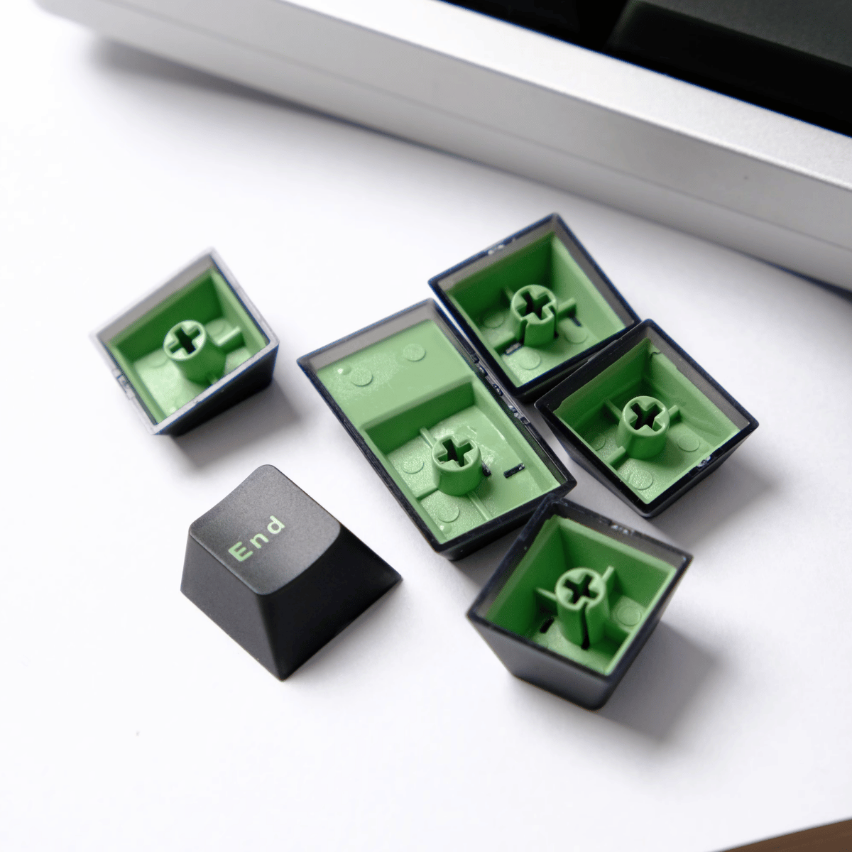 Keycap Aifei ABS Semi-transparent Dark Green ABS Double-shot Cherry Profile