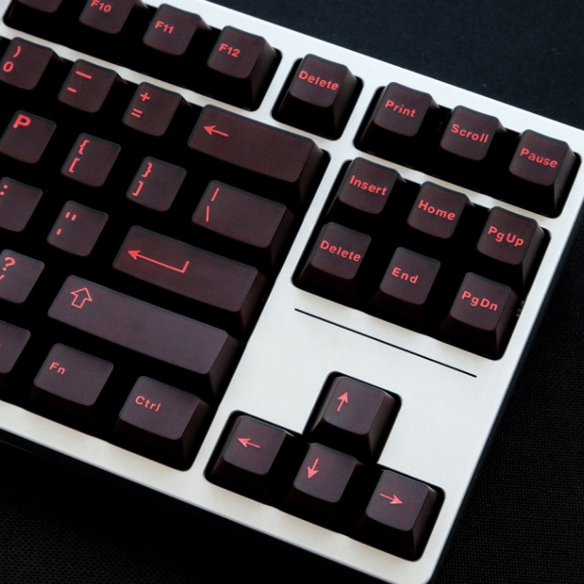 Keycap Aifei ABS Semi-transparent Red Neon ABS Double-shot Cherry Profile