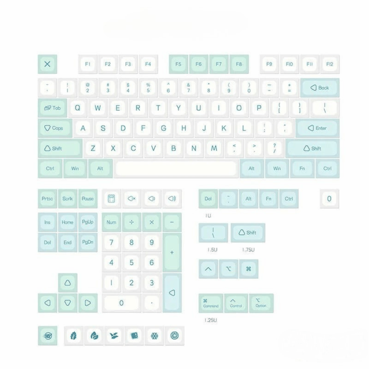 Keycap XDA PBT Ice Mint