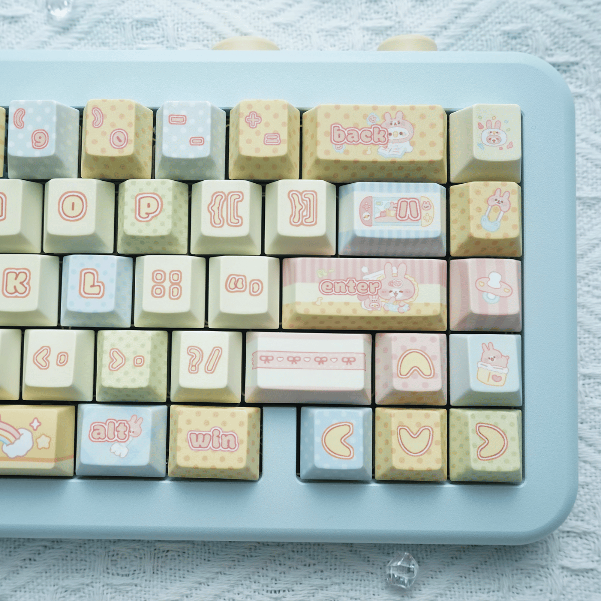 Keycap Rainbow Bunny PBT Dye-sub Cherry Profile