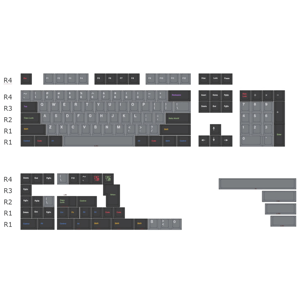 Keycap Oblivion PBT Dye-sub Cherry Profile