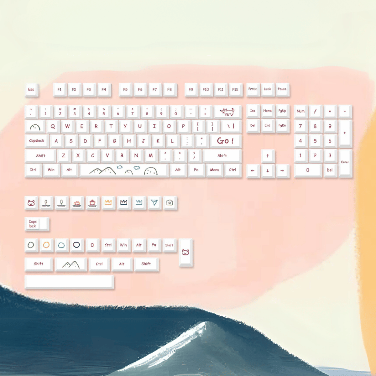 Keycap XDA PBT Graffiti Paint