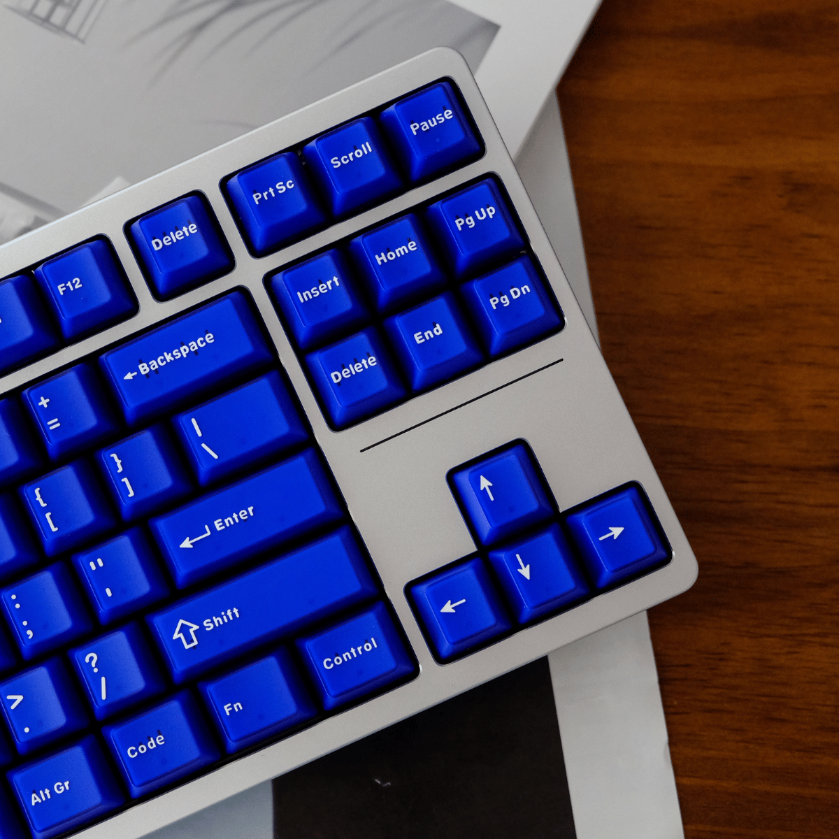 Keycap Aifei ABS Semi-transparent Klein Blue ABS Double-shot Cherry Profile