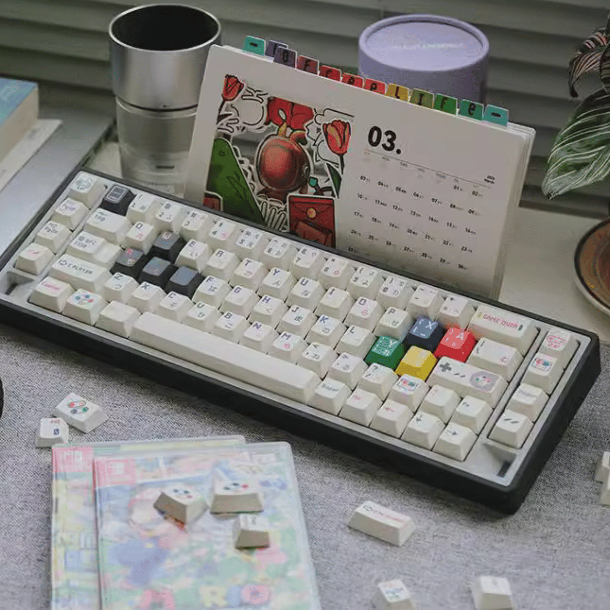 Keycap NDN Retro Game PBT Dye-sub Cherry Profile