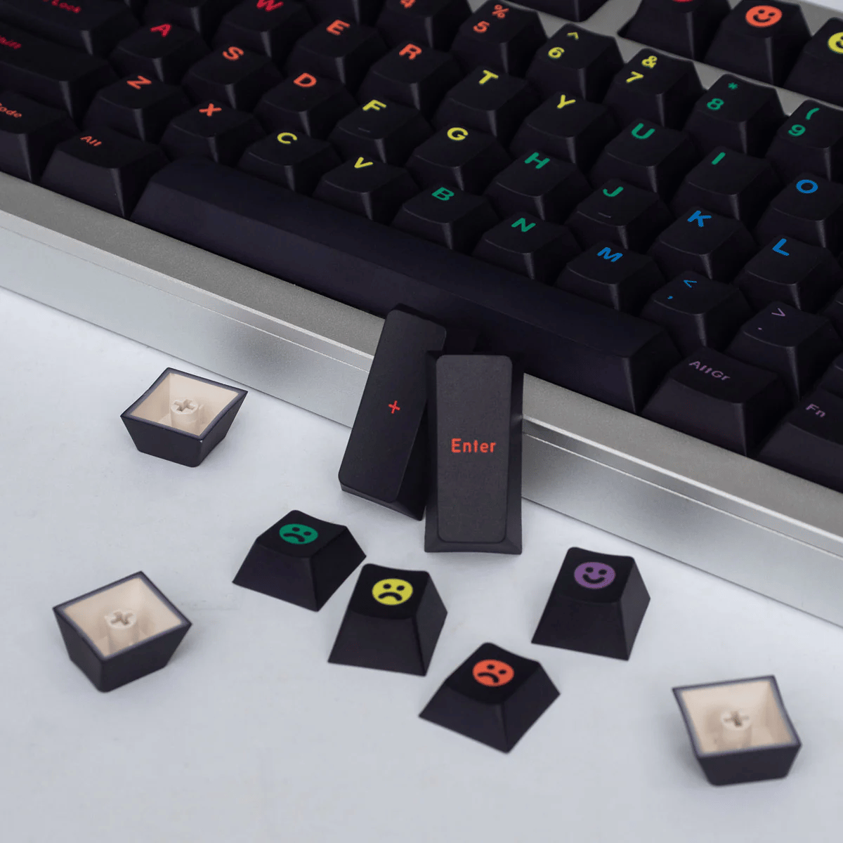 Keycap CMK PBT Midnight Rainbow PBT Dye-sub Cherry Profile