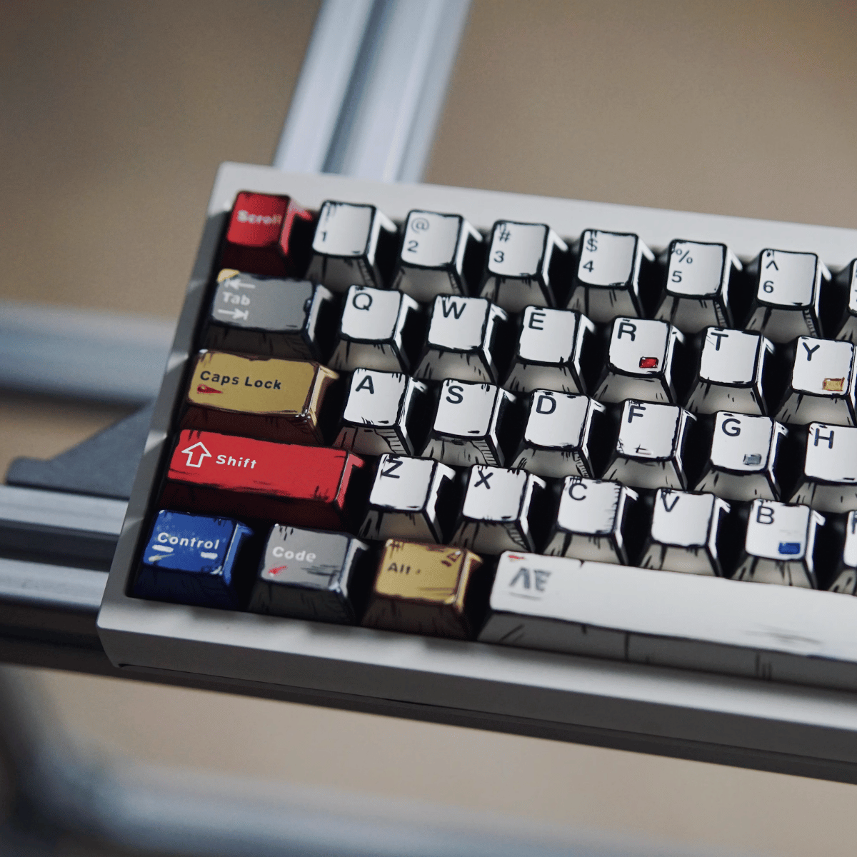 Keycap NDN Comic Style Mix Color PBT Dye-sub Cherry Profile