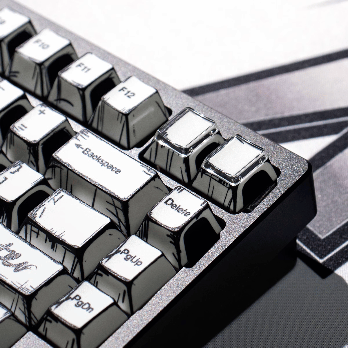 Keycap NDN Comic Style Monochrome PBT Dye-sub Cherry Profile