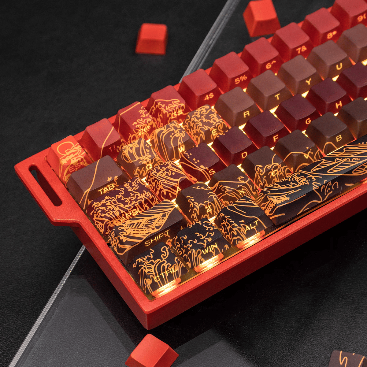 Keycap CMK Wave of Kanagawa PBT Dye-sub Cherry Profile