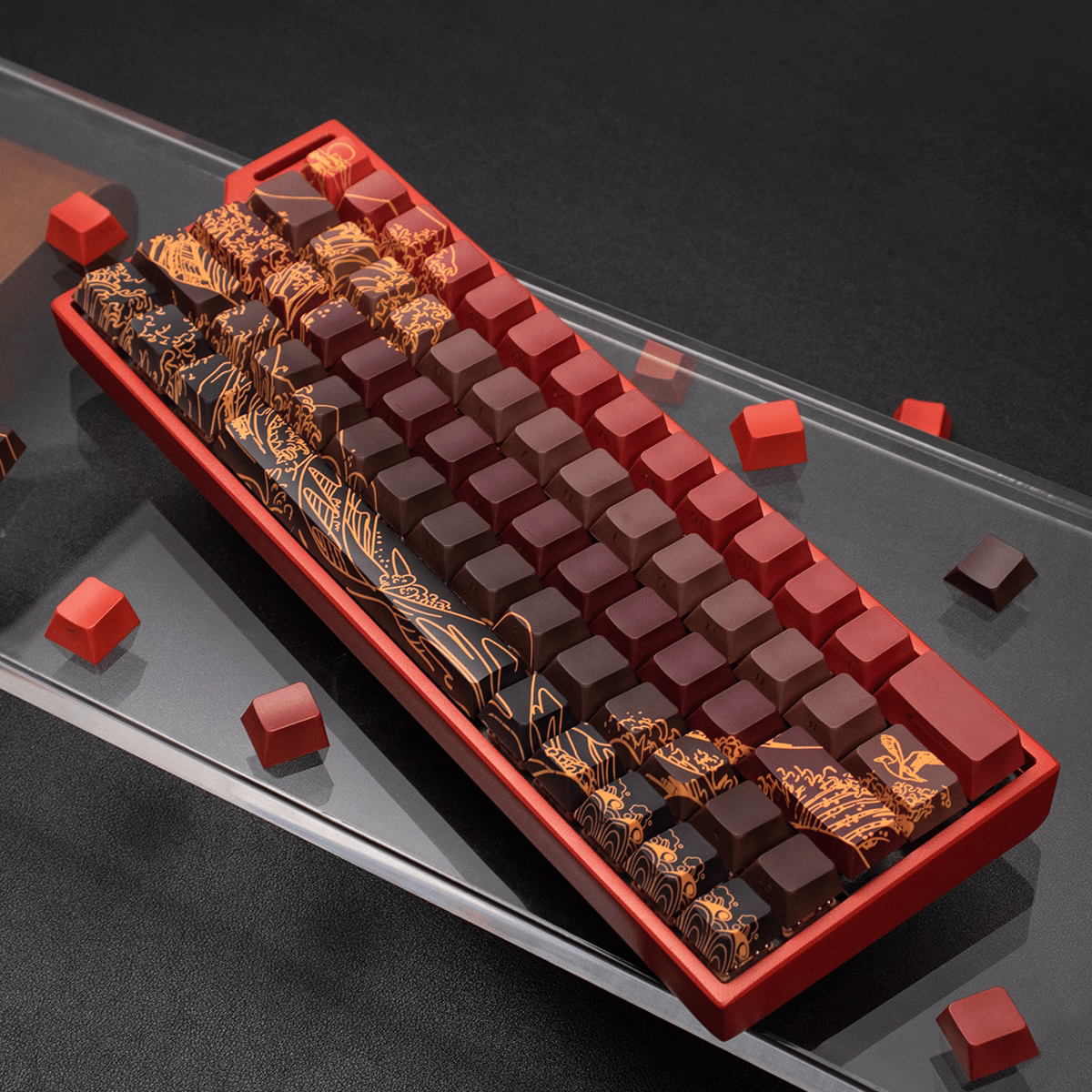 Keycap CMK Wave of Kanagawa PBT Dye-sub Cherry Profile