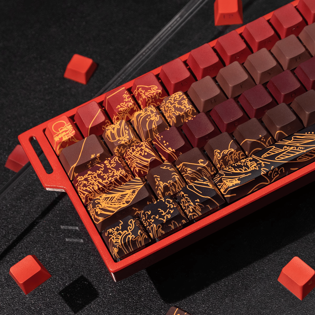 Keycap CMK Wave of Kanagawa PBT Dye-sub Cherry Profile