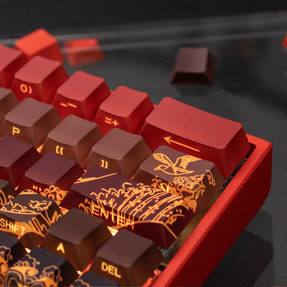 Keycap CMK Wave of Kanagawa PBT Dye-sub Cherry Profile