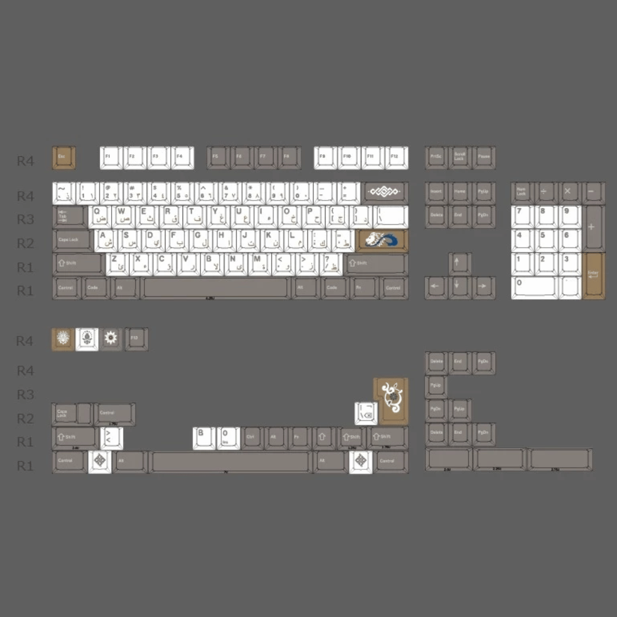 Keycap NDN Alhambra De Granada PBT Dye-sub Cherry Profile