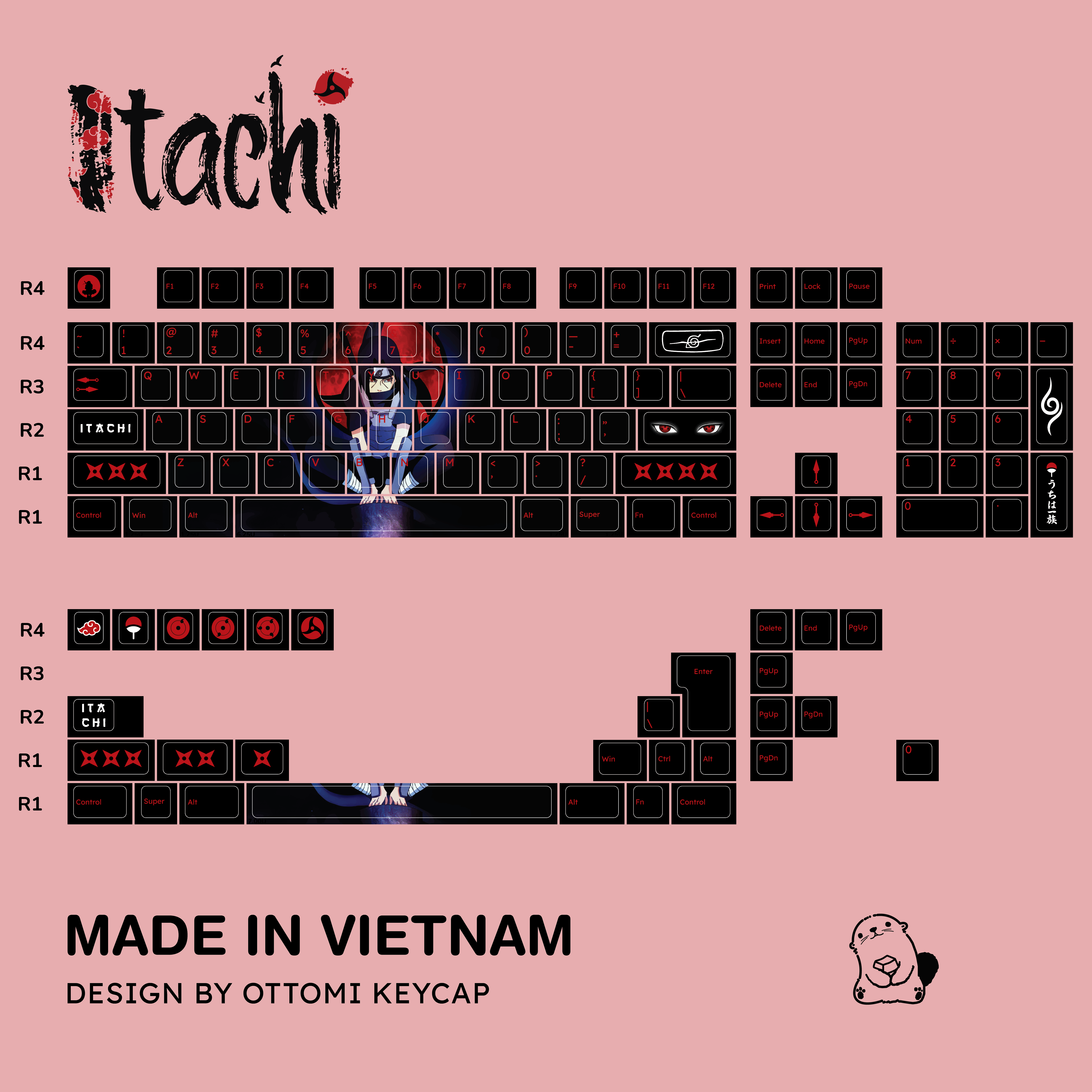 Uchiha Itachi Keycap Set