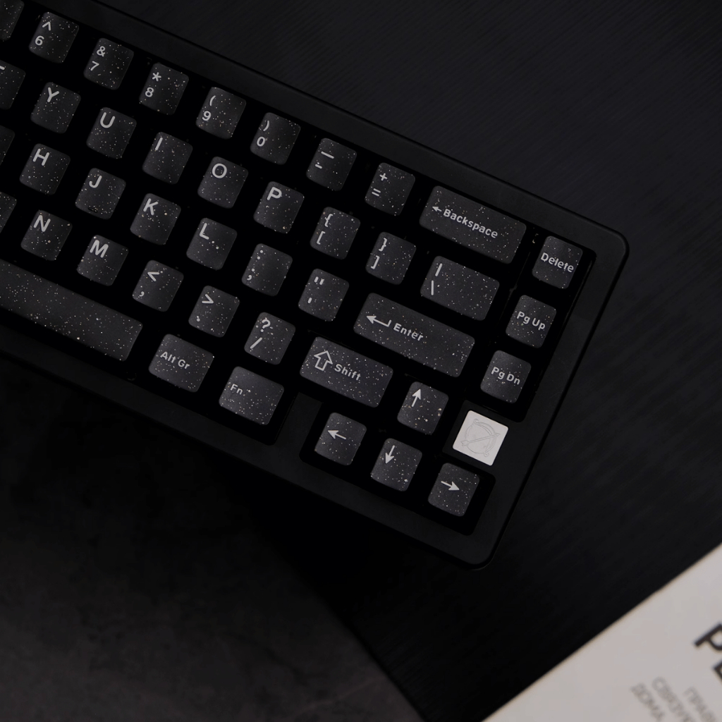 Keycap Aifei ABS Semi-transparent Glitter Black ABS Double-shot Cherry Profile