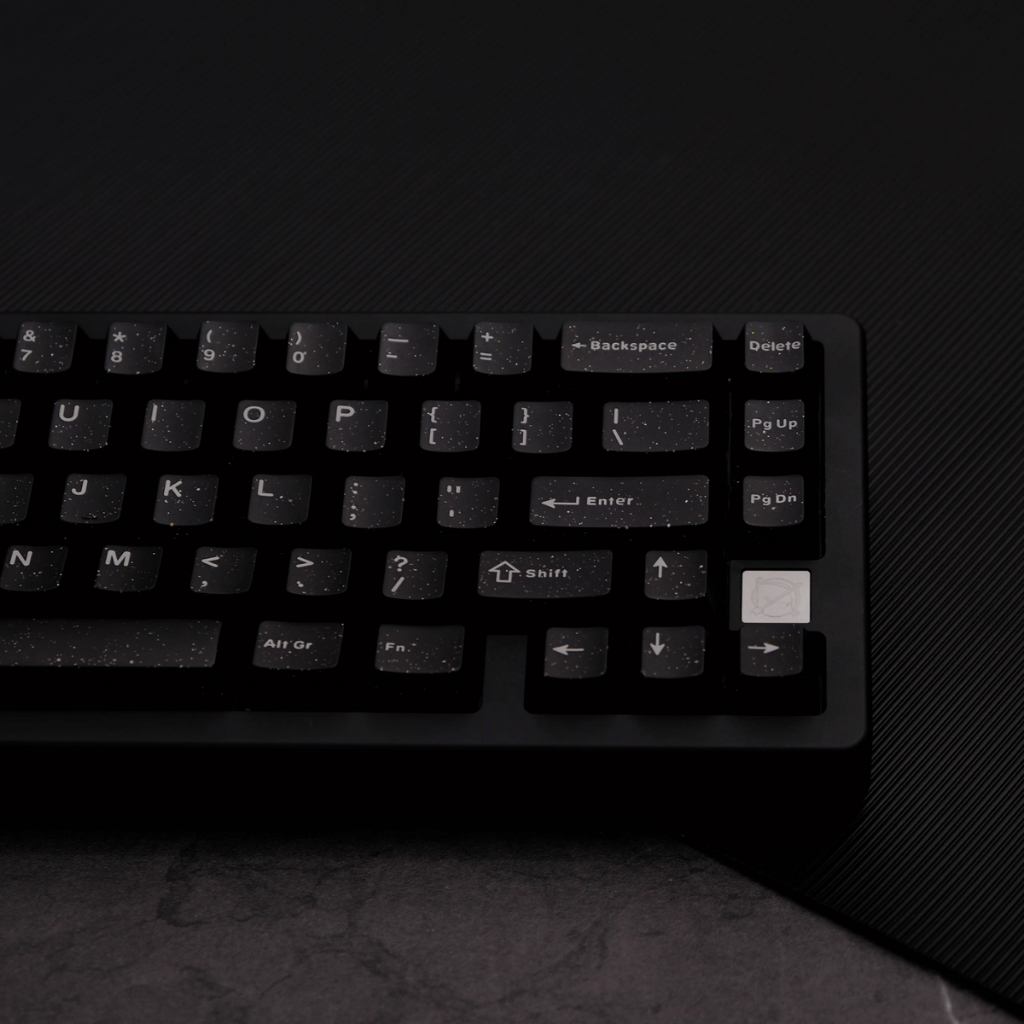 Keycap Aifei ABS Semi-transparent Glitter Black ABS Double-shot Cherry Profile