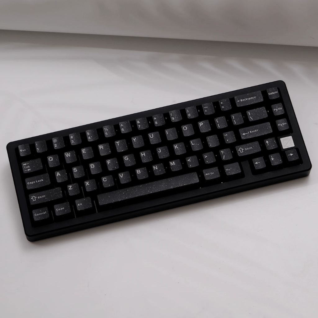 Keycap Aifei ABS Semi-transparent Glitter Black ABS Double-shot Cherry Profile