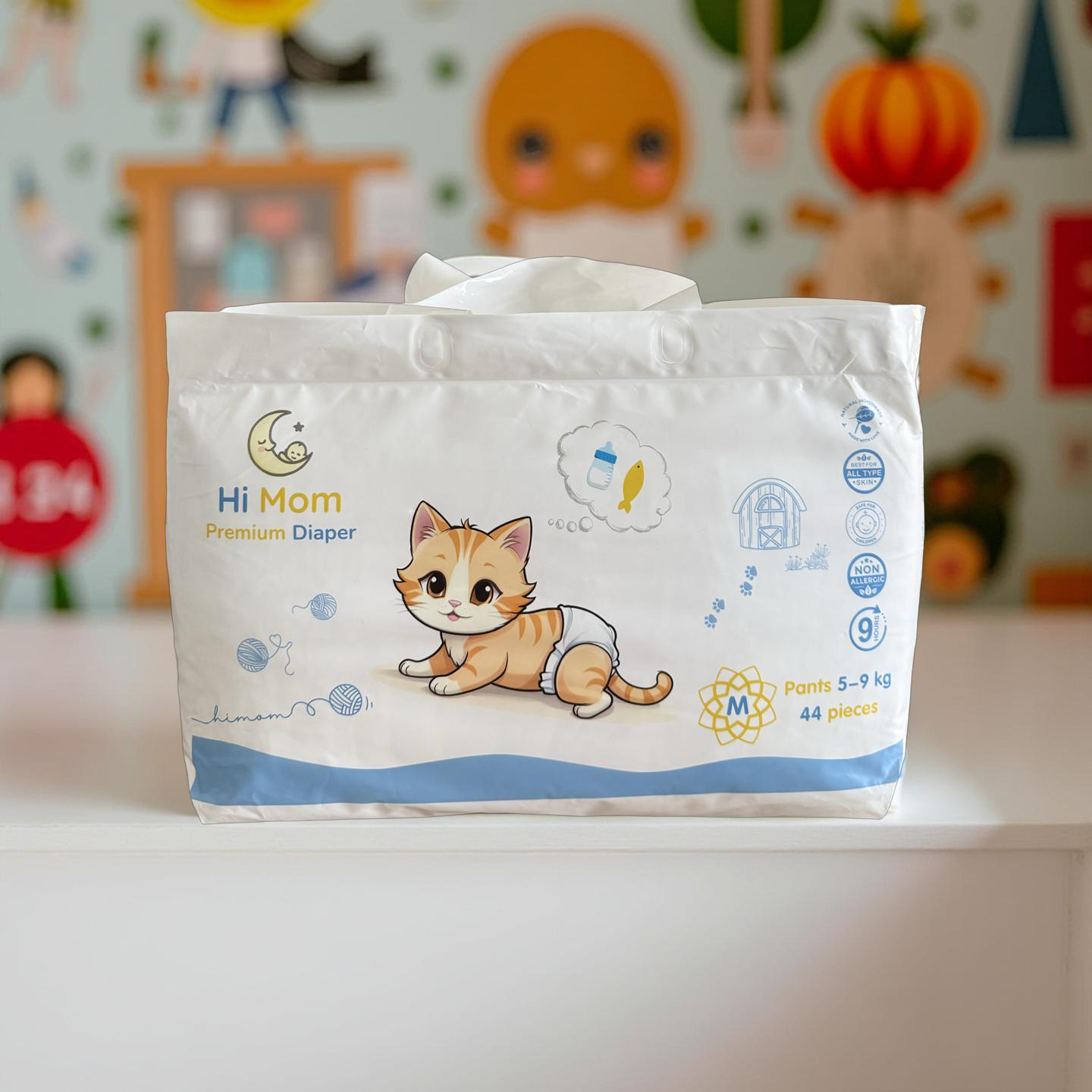 Bỉm quần Hi Mom Size M đai đệm mây