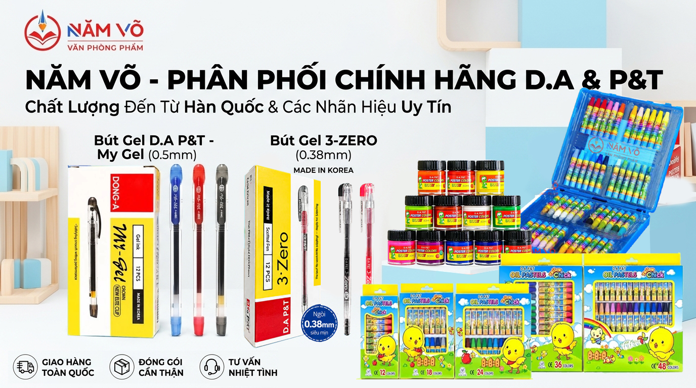 Văn Phòng Phẩm Năm Võ – Địa Chỉ Phân Phối Văn Phòng Phẩm Dong-A Chính Hãng Chất Lượng Cao