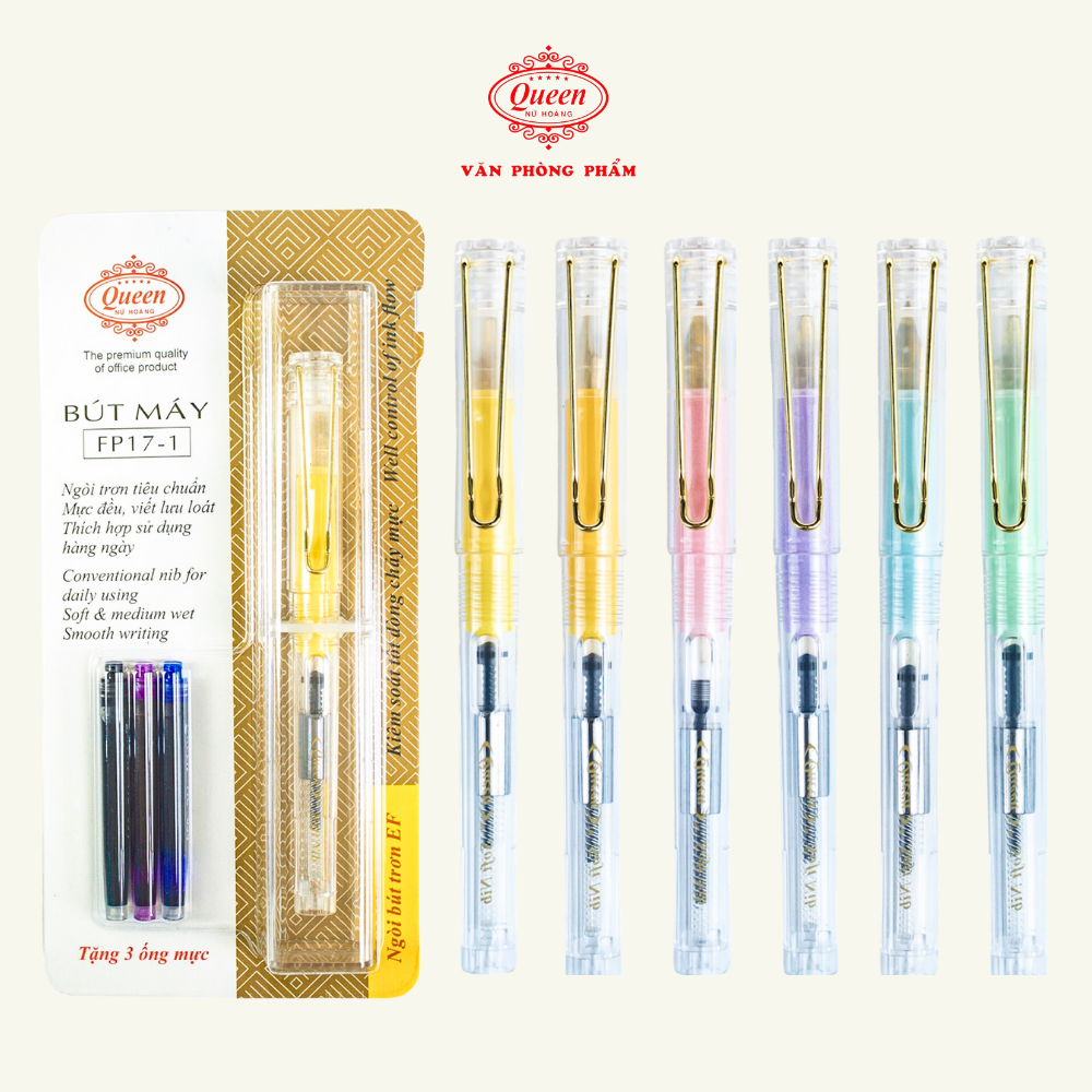 Queen - Bút Máy Ngòi Trơn FP17-1 (24 Cây/Hộp)