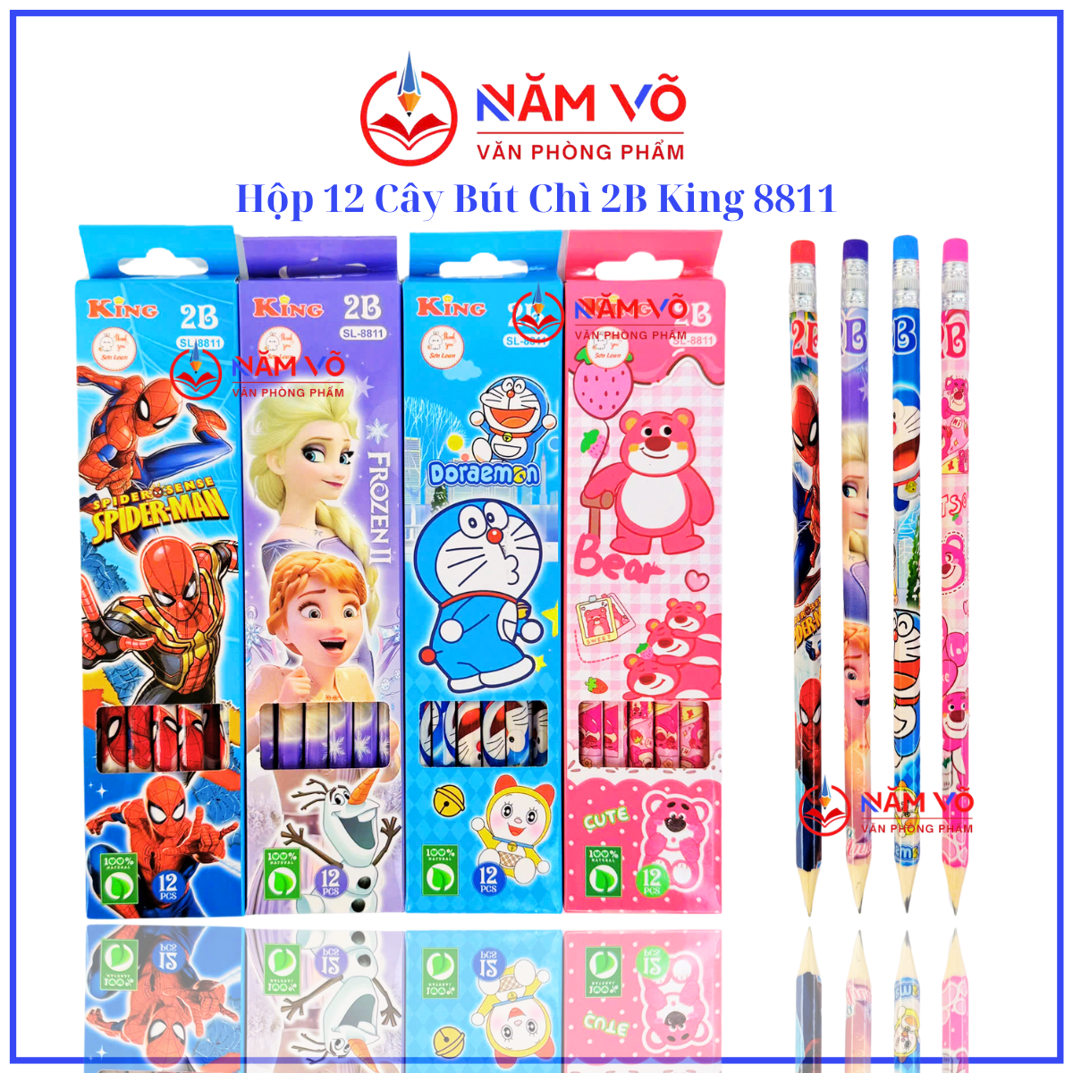 Bút Chì 2B Hình Dễ Thương SL 8811 (12 Cây/ Hộp; 12 Hộp/Lốc; 20 Lốc/Thùng)