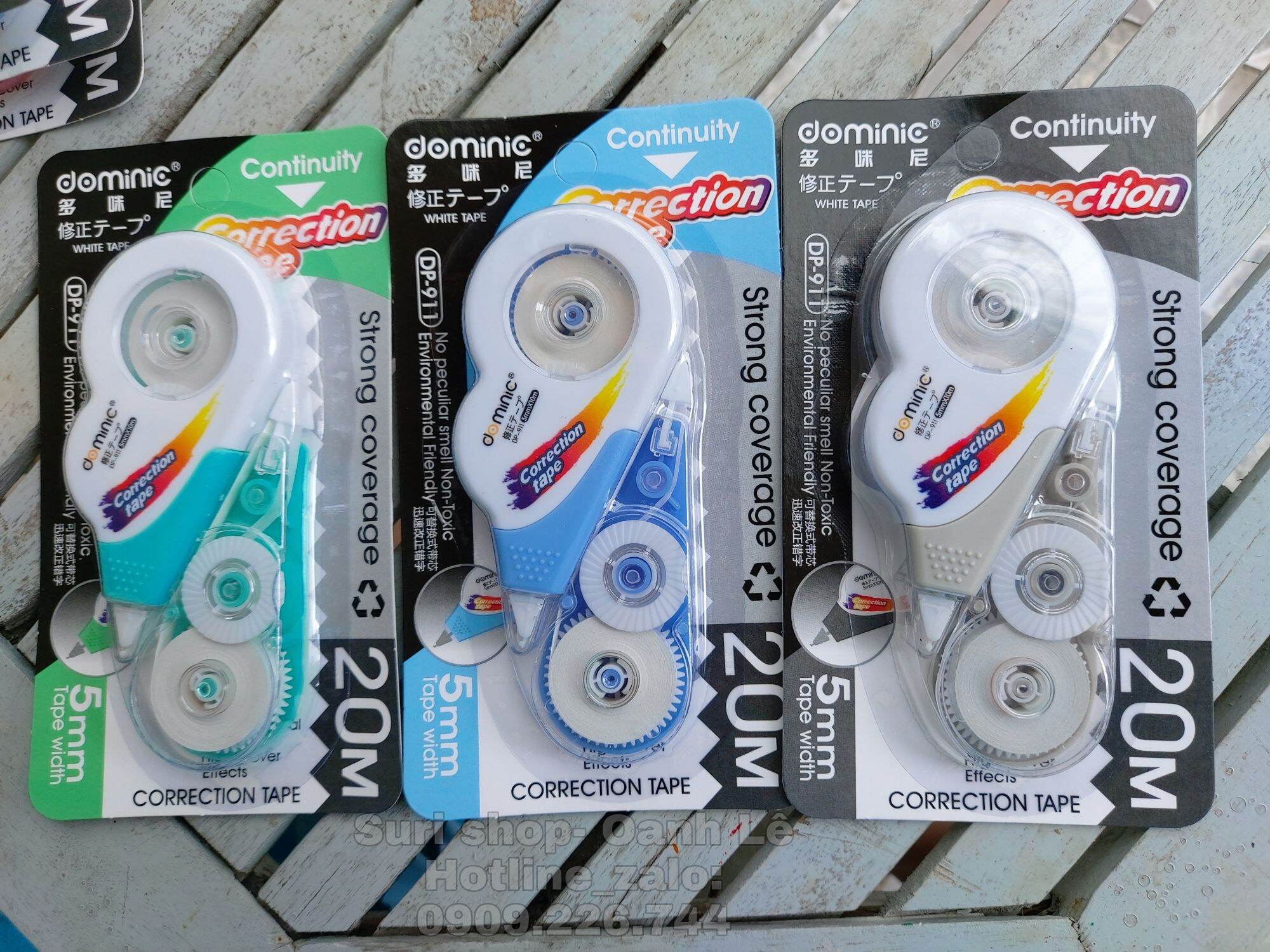 Xóa Kéo Vĩ 1 Cây Dominic DP-911 (24 Vĩ/ Hộp) (576 Vĩ/Thùng)