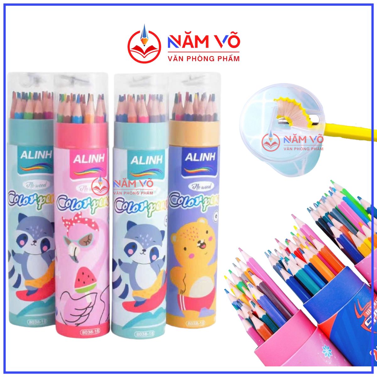 . Lon Bút Chì Màu Kèm Chuốt