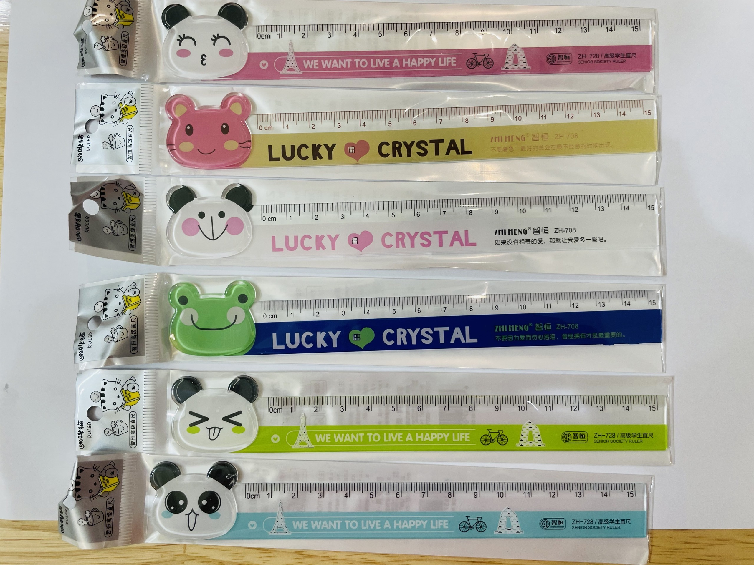Thước Cứng 15CM Hình dễ thương 708 (36 Cây/Lon) (32 Lon/Thùng)