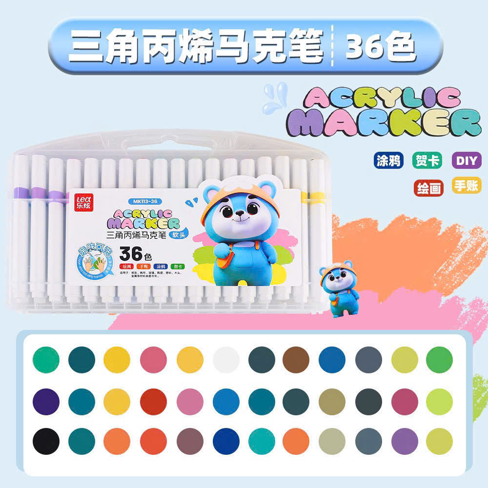 . Màu Acrylic Lex MK 113 (Thân Tam Giác, Ngòi Nhọn)