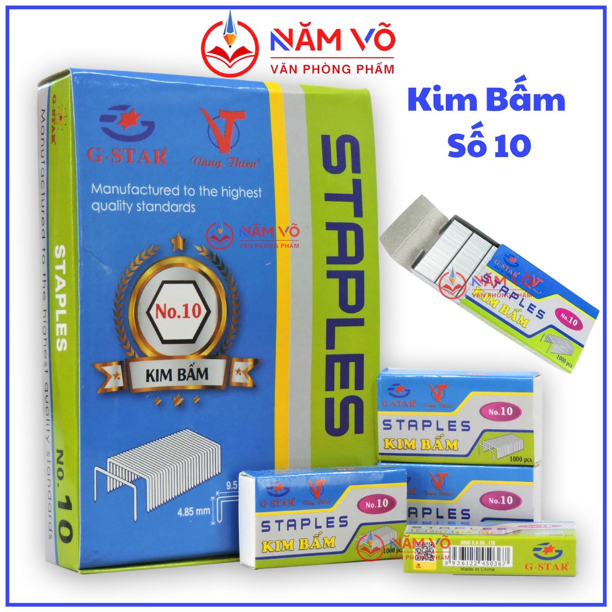 G-Star Kim Bấm Số 10 (20 Hộp Nhỏ/Hộp Lớn; 40 Hộp Lớn/ Thùng)