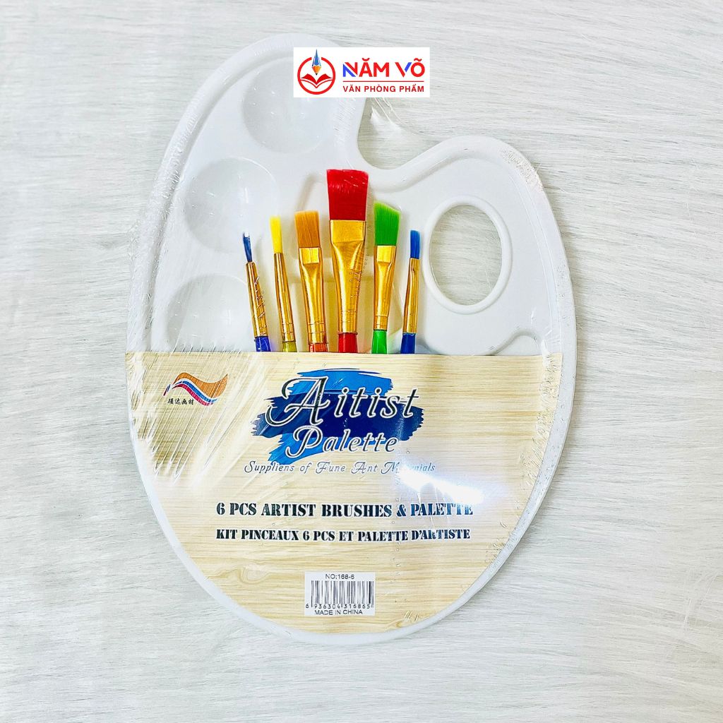 Bộ Khay + 6 Cây Cọ Màu 168 (240 Bộ/Thùng)