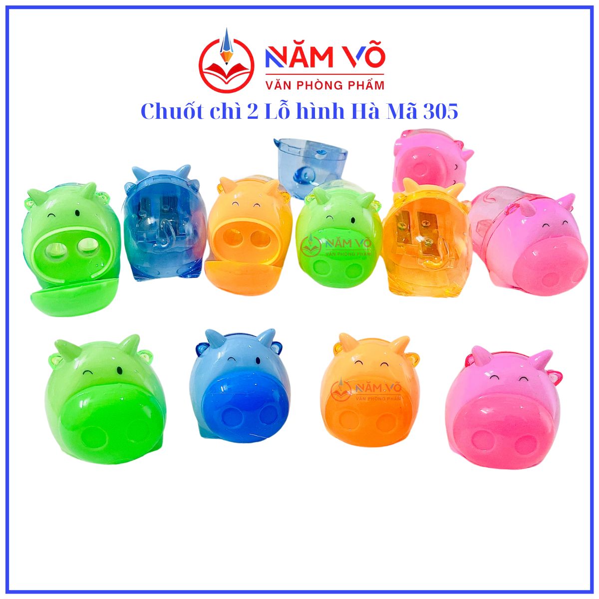 Chuốt 2 Lỗ Hà Mã 305 (24 Cái/Lon) (48 Lon/Thùng)