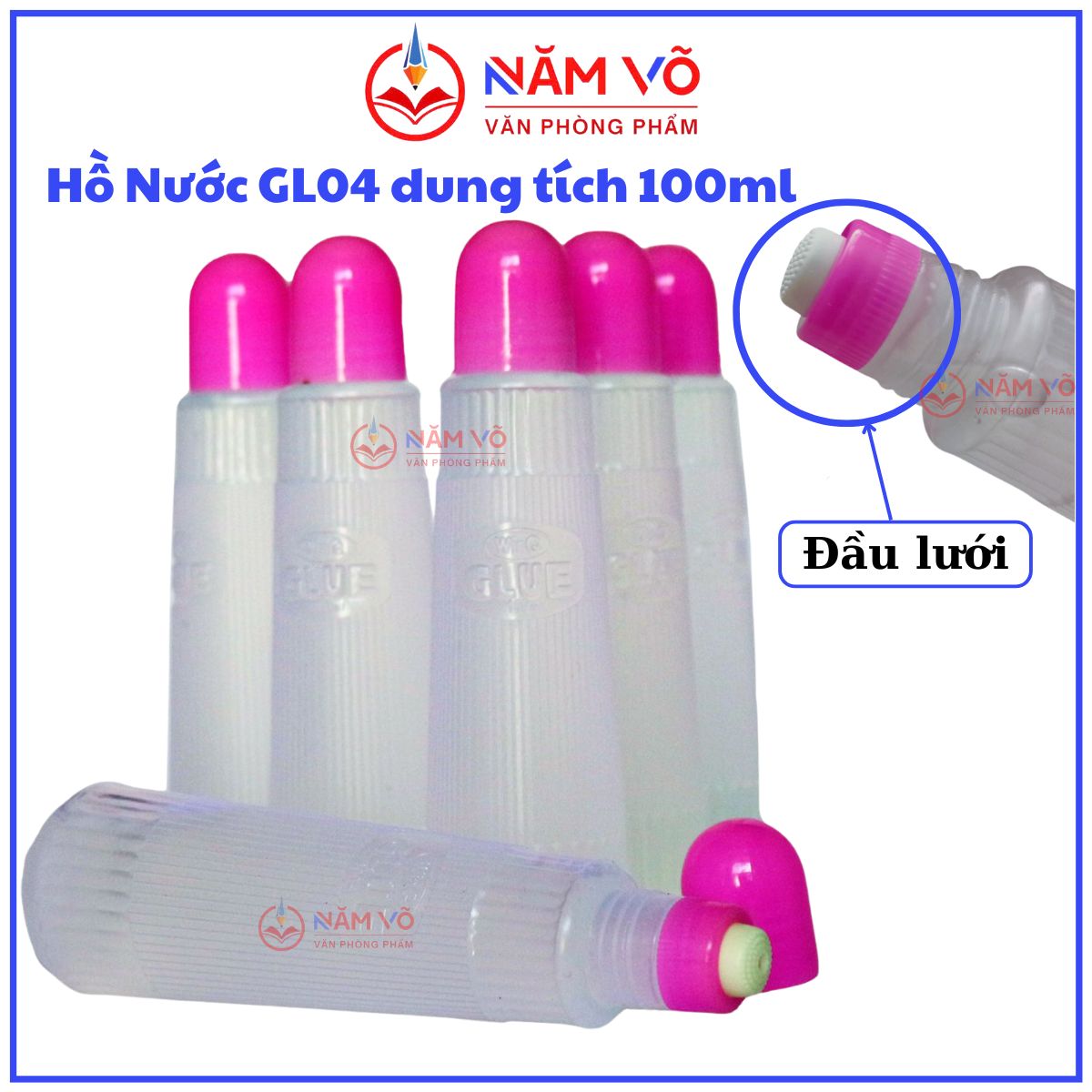 Win Q Keo Dán Giấy Chai Nước Loại Lớn 100ml GL04 (6 Chai/ Lốc; 36 Lốc/ Thùng)