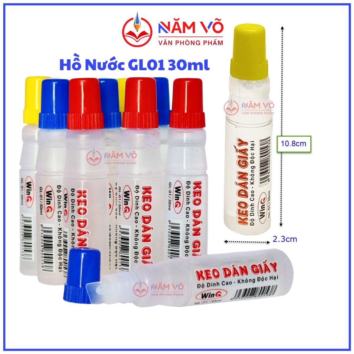 Win Q Keo Dán Giấy Nước 30ml GL01 (12 Chai/Lốc; 40 Lốc/ Thùng)