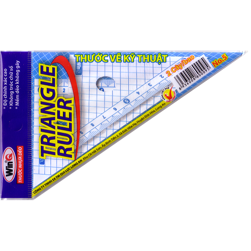 Win Q Thước Dẻo Êke Nhỏ Số 5 No5 (2 Cây/Bịch ; 50 Bịch/Hộp)