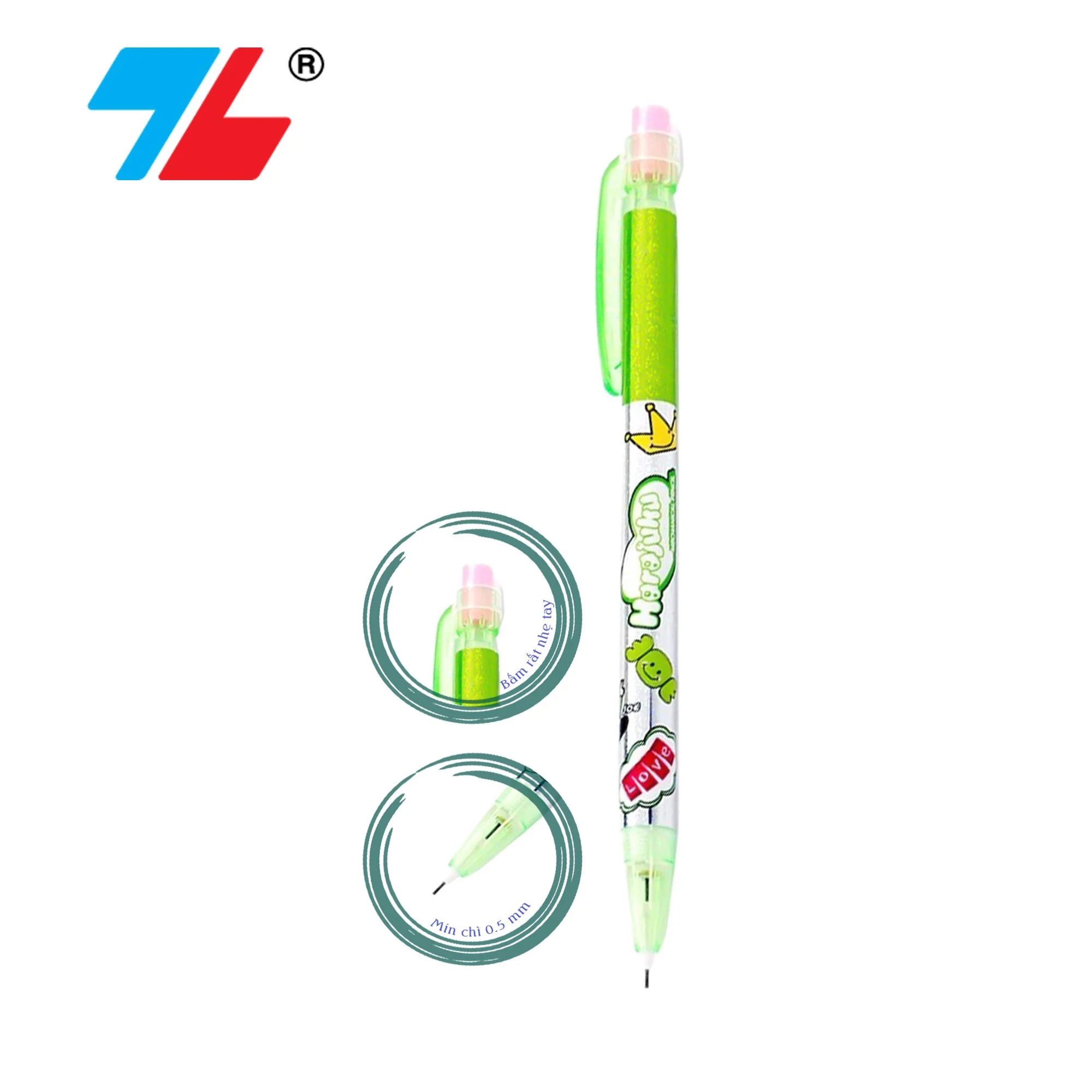 TL - Bút chì bấm ruột 0,5mm PC-018 (20 cây/Hộp)