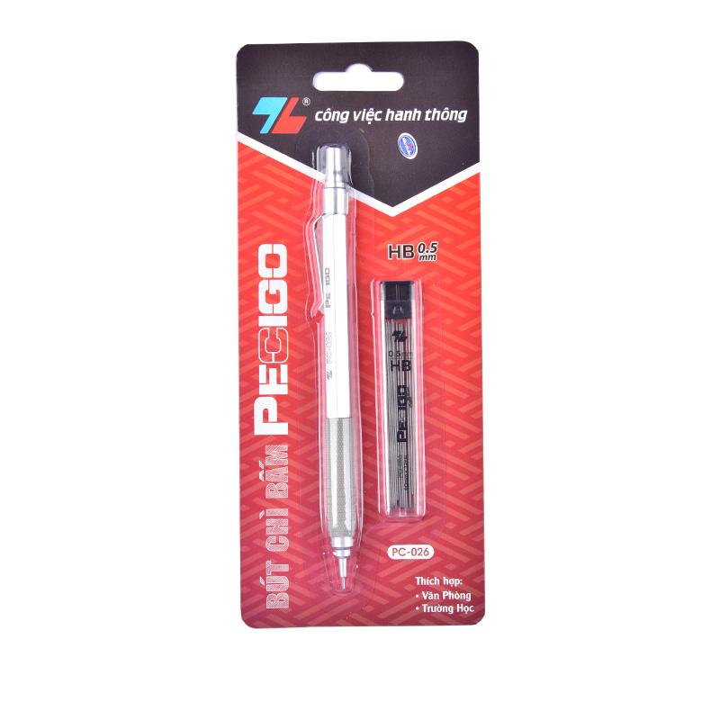 TL - Bút chì bấm ruột 0,5mm PC-026 (Vĩ kèm ngòi) (10 Vĩ/Hộp)