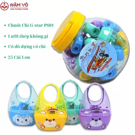 G-Star Chuốt Chì PS01 (25 Cái/Lon; 36 Lon/ Thùng)
