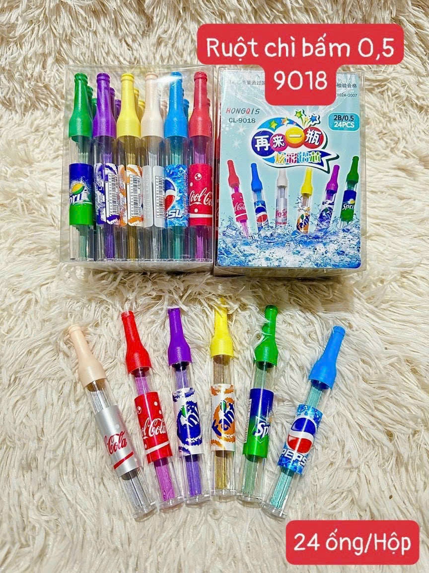 Ruột Chì Bấm 2B 0.5mm 9018 (24 Ống/Hộp) (72 Hộp/Thùng)