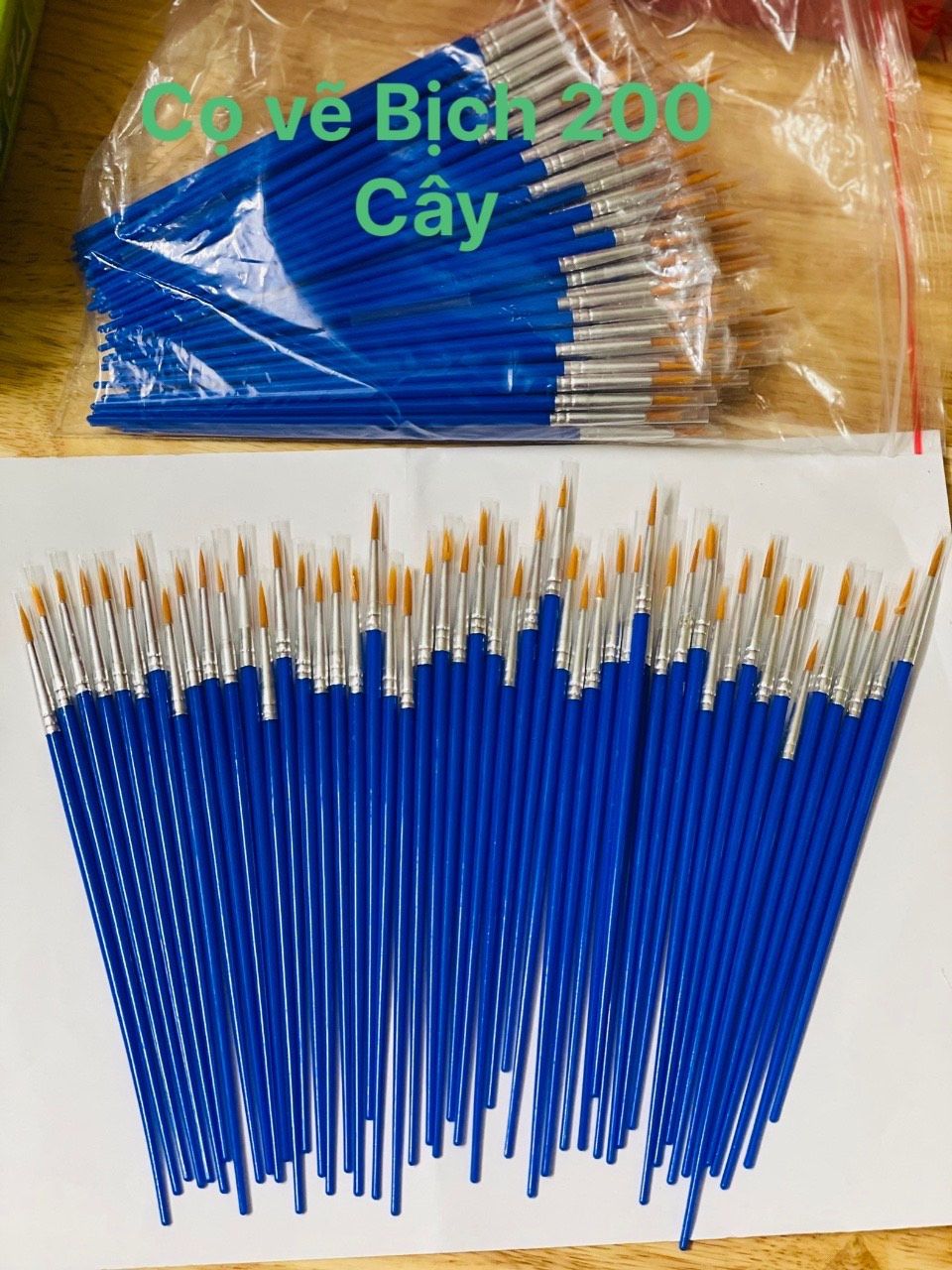 Cọ Vẽ Nhỏ 200 Cây/Bịch (50 Bịch/Thùng)