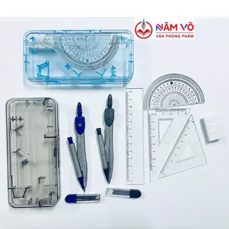 Bộ Compa (Bút Chì Bấm + Bộ Thước + Gôm) 9006 (12 Cái/Hộp; 24 Hộp/Thùng)
