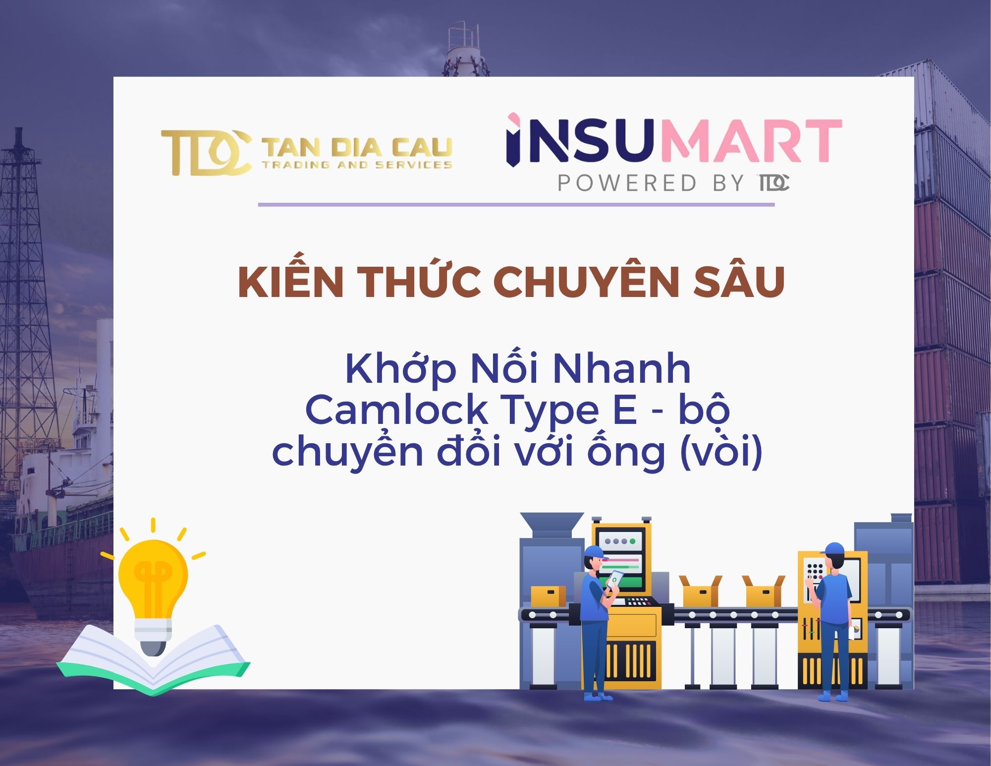 Khớp Nối Nhanh Camlock Type E - bộ chuyển đổi với ống (vòi)