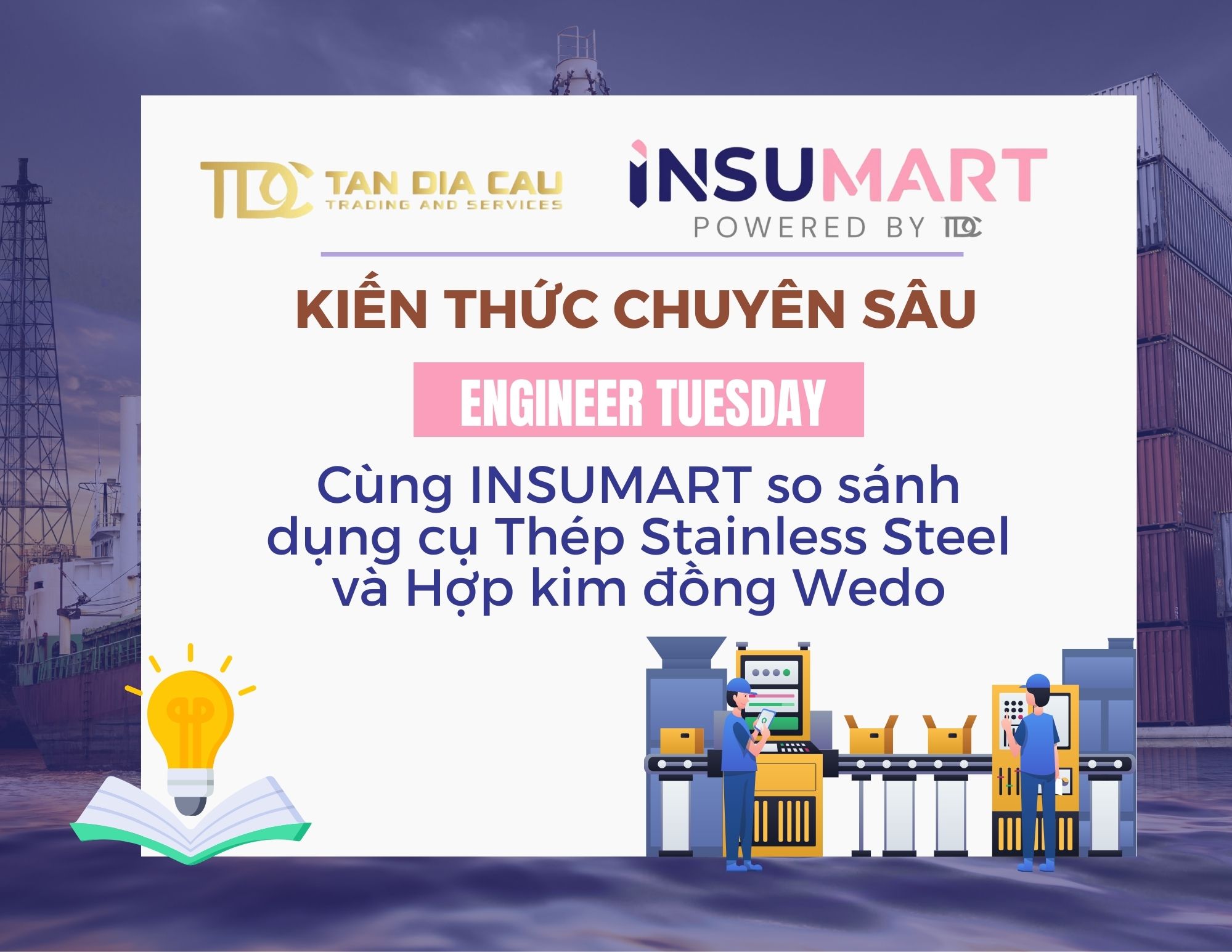 Cùng INSUMART so sánh dụng cụ Thép Stainless Steel và Hợp kim đồng Wedo: Chọn 