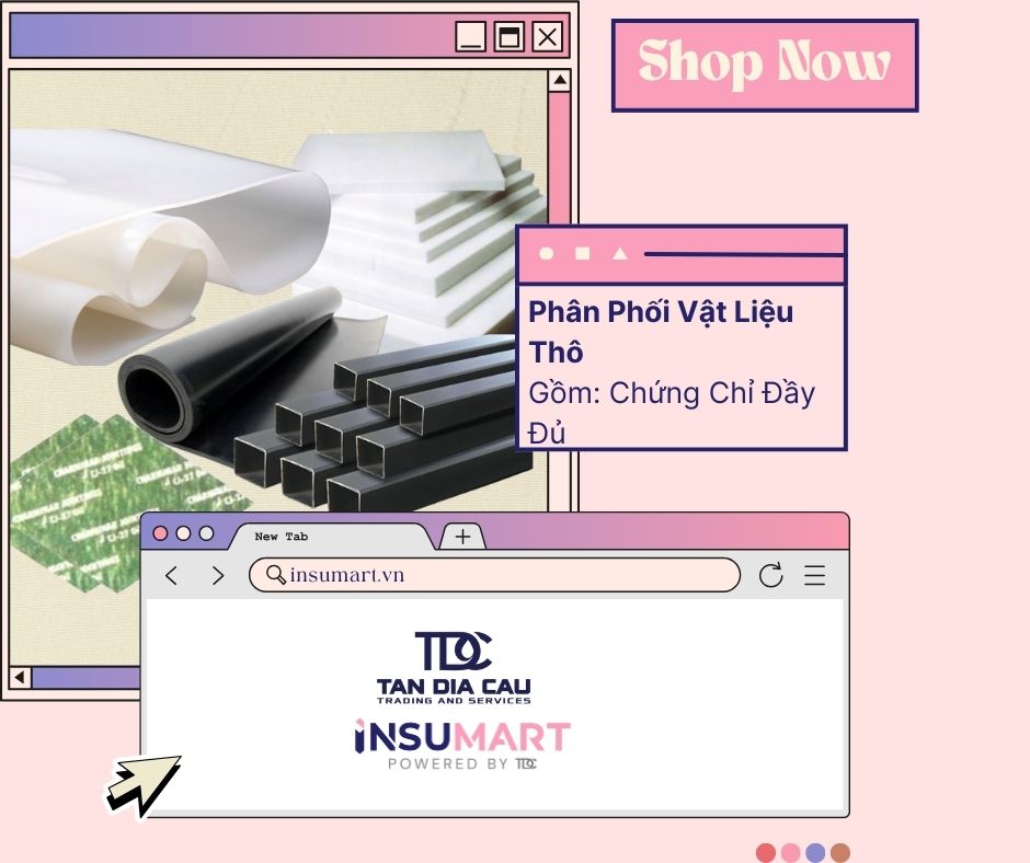 Tổng kho Vật liệu thô công nghiệp INSUMART: Giải pháp Tấm Silicone, Teflon, Cao su & Gioăng làm kín chất lượng cao