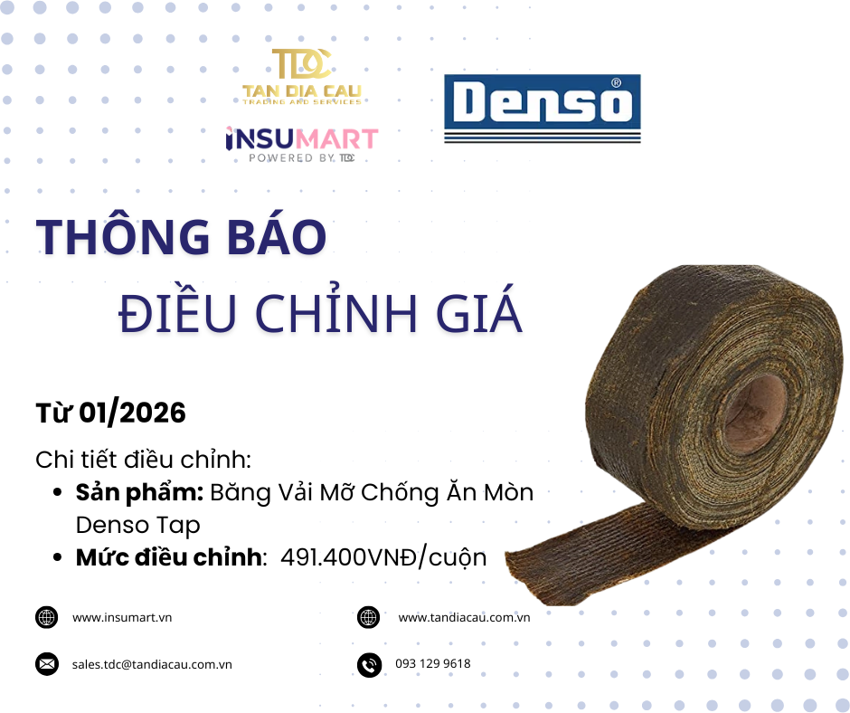 THÔNG BÁO ĐIỀU CHỈNH GIÁ SẢN PHẨM BĂNG QUẤN DENSO