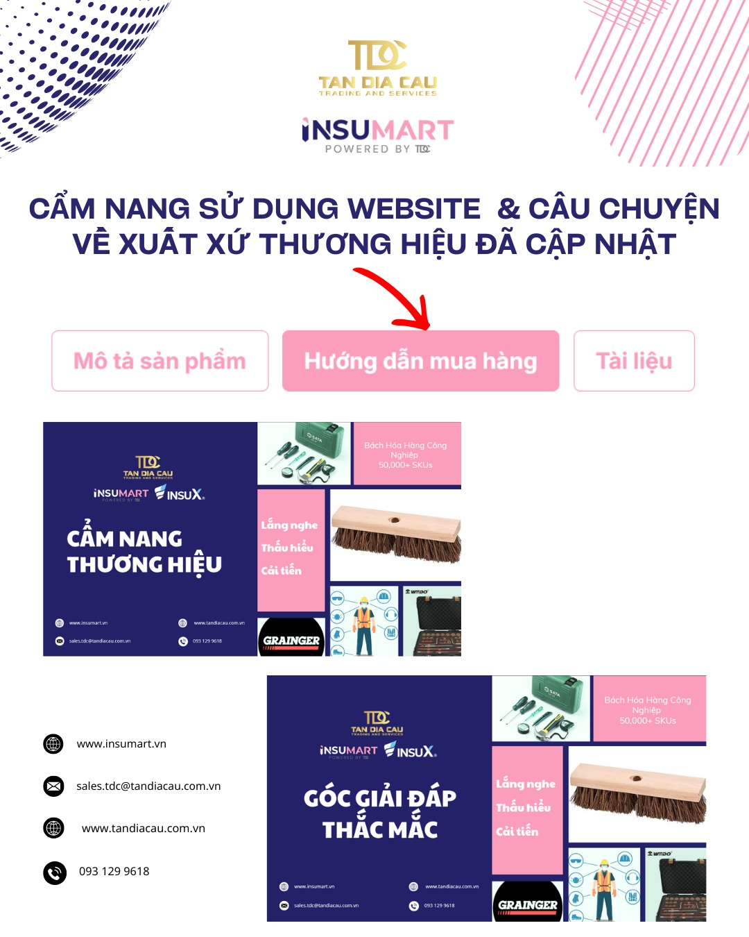 CẨM NANG SỬ DỤNG WEBSITE & CÂU CHUYỆN VỀ XUẤT XỨ THƯƠNG HIỆU ĐÃ CẬP NHẬT!